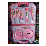 ALYTOYS Çantalı Doktor Set Diş Fırçası Dişler Fırça Dişçi Set Meslek Oyunu 9 Parça Oyuncak Çanta 23X38CM