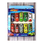 ALYTOYS Erkek Çocuk Oyuncak 10'LU Metal Araba Set Yarış Arabası İtfaiye Taxi Polis Jandarma Araç Set 22x25CM