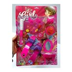 ALYTOYS Güzellik seti Terlikli masa ayna makyaj (sürülen değil) fırça tarak toka 11parça terlik uzunluk 17cm