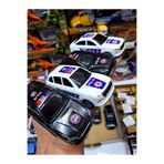 ALYTOYS Oyuncak Araba Seti Togg Polis Arabaları 4'lü Araba siyah beyaz Kırmızı Çek Bırak TOG 10,5x4cm