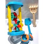 ALYTOYS Plaj Oyuncakları 2 Dönen Su Değirmen 35X15CM Kürek Tırpan Su Kovası Üstten Su Dökün 2 Değirmen Döner
