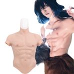 ALZRGORA Silikon kas kostümü, silikon, sahte göğüs, kas yeleği, kostümlü oyun, crossdresser cadılar bayramı, partiler, maskeli balo için, et rengi, Tek Beden