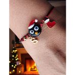 Amabel Jewelerys Yılbaşı Cam Murano Şaşkın Penguen, Yeni Yıl Çorabı Ve Harf Detaylı Bileklik