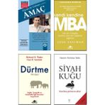 Amaç / Eliyahu Goldratt + Kendi Kendine Mba / Josh Kaufman + Dürtme (Nudge) / Richard Thaler + Siyah Kuğu / Nassim Nicholas Taleb - 4 Kitap Set