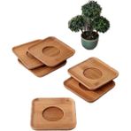 Amaç Yaşam ve Ambalaj Bambu Kare Çay Altlığı 6 Lı Set