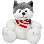 Amalfi 1030 Oturan Husky Atkılı Köpek 30CM Kız Erkek Çocuk Oyuncak Eğitici Oyuncaklar - Çok Renkli