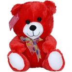 Amalfi 1181KR Selay, Kırmızı Oturan Ayı 30cm Kız Erkek Çocuk Oyuncak Eğitici Oyuncaklar