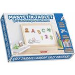 Amalfi 2250 Manyetik Çift Taraflı Tablet Ahşap Yazı Tahtası Kız Erkek Çocuk Oyuncak Eğitici Oyuncaklar - Çok Renkli