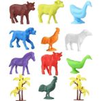 Amalfi 676 Toy Play 12 Parça Renkli Mini Çiftlik Hayvanları Figür Seti 4-6cm Kız Erkek Çocuk Oyuncak Eğitic
