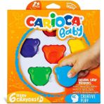 Amalfi Carioca Baby Teddy Crayons 6'lı Kız Erkek Çocuk Oyuncak Eğitici Oyuncaklar - Çok Renkli