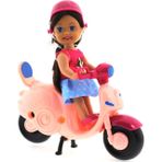 Amalfi Cute Doll Mini Bebek ve Pembe Vespa Kız Erkek Çocuk Oyuncak Eğitici Oyuncaklar