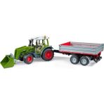 Amalfi Fendt Vario 211 Kepçeli Traktör & Römork Kız Erkek Çocuk Oyuncak Eğitici Oyuncaklar - Çok Renkli