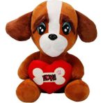 Amalfi Kalpli Peluş Köpek 30CM. Kız Erkek Çocuk Oyuncak Eğitici Oyuncaklar - Çok Renkli