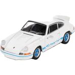 Amalfi Mini GT 1/64 Porsche 911 Carrera RS 2.7 Grand Prix White with Blue Livery Kız Erkek Çocuk Oyuncak Eğ