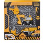 Amalfi ML447 Power Machines Vinç, Damperli Kamyon ve Kepçe İnşaat Seti -Molmo Kız Erkek Çocuk Oyuncak Eğiti
