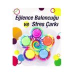 Amalfi Pop It Renkli Stres Çarkı Kız Erkek Çocuk Oyuncak Eğitici Oyuncaklar - Çok Renkli