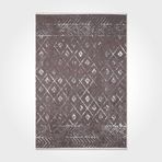 Amara Kahverengi Geometrik Modern Geometrik Etnik Desenli Boho Makinada Yıkanabilir Hav Toz Vermez Leke Tutmaz Kaymaz Taban Dijital Makine Baskı Halı Oturma Odası Salon Yolluk Koridor Mutfak Halısı