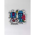 Amasra Temalı Polyester Kabartmalı Magnet 7 X 6,5 Cm – Dekoratif Hediyelik Buzdolabı Süsü (Kod:1241)