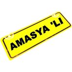 AMASYA 'LI Yazılı Sarı Dekor Plaka Sök Tak Pratik yeni nesil