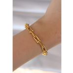 Amazeus 316L Çelik Gold Renk Tiffany Model Kadın Bileklik