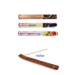 Amazex Store 3 Paket 20 Çubuklu Tütsü Musk - Clove - Strawberry - Kayık Hediyeli