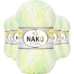 Amazex Store 5 Adet Mini Batik Bebe El Örgü İpi Sarı Yeşil 32424