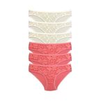 Amazex Store 6 Adet Önü Dantelli Transparan Kadın Slip Külot S35