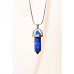 Amazex Store Lapis Lazuli Doğal Taşı Zincirli El Yapımı Tasarımlı Kolye Uç: 3,5 cm Zincir: 20 cm Kutulu