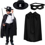 Amazex Store Zorro Pelerini Şapkası Ve Maske Seti Çocuk Boy