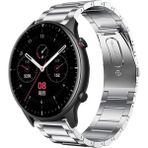Amazfit Gtr 3 - Gtr 3 Pro - Gtr 2 - Gtr 2e - Gtr 47MM Uyumlu Paslanmaz Çelik Metal Kordon - Amazfit Gtr 3 / Gtr 3 Pro / Gtr 2 / Gtr 2e / Gtr 47mm - Gümüş