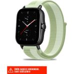Amazfit Gts / Gts 2 / Gts 2e / Gts 2mini / Gt S3 / Gt S4 Mini Uyumlu Hasır Örgü Cırtlı Kordon 20MM - Açık Yeşil