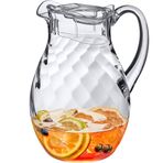 Amazing Abby - Kabarcıklı Whirly - Akrilik Sürahi (70 oz), Kapaklı Şeffaf Plastik Su Sürahisi, Buzdolabı Sürahisi, BPA İçermez, Kırılmaz, Buzlu Çay, Sangria, Limonata, Meyve Suyu, Süt ve Daha Fazlası