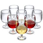 Amazing Abby - Stacy - 12 oz İstiflenebilir Plastik Şarap Kadehleri (8'li Set), Yeniden Kullanılabilir Plastik Şarap Kadehleri, BPA İçermeyen ve Kırılmaya Dayanıklı, Havuz Kenarı, Açık Havada, Kamp ve