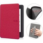Amazon Kindle Basic 2022 2024 E-Kitap Okuyucu Kılıfı Kırmızı Akıllı Manyetik Kapak ile Koruma