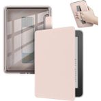 Amazon Kindle Paperwhite 12. Nesil 7″ E Kitap Okuyucu Kılıfı Şeffaf Tutacaklı - Pembe