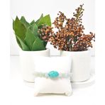 AMAZONİT AKUAMARİN FASET KESİM ÖRME BİLEKLİK