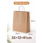 Ambalaj Deryası Kraft Çanta 32X12X41 Cm(Kağıt Poşet Çanta) - 10 Adet