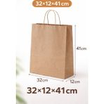 Ambalaj Deryası Kraft Çanta 32X12X41 Cm(Kağıt Poşet Çanta) - 100 Adet
