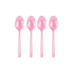 Ambalaj Evi Plastik Kaşık Pembe 25 Kişilik Doğum Günü Parti Kaşık 25 Adet