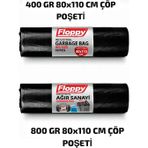 Ambalaj Marketim FLOPPY 400GR ENDÜSTRİYEL JUMBO SİYAH ÇÖP POŞETİ 80X110 CM