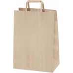 Ambalaj Pazarı Flat Saplı Kraft Kağıt Çanta 22X12X28 cm - 250'LI