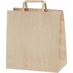 Ambalaj Pazarı Flat Saplı Kraft Kağıt Çanta 26X14X29 - 25 Adet