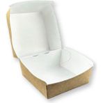 Ambalajın Küçük Boy Kraft Hamburger Kutusu 9, 5X9, 5X7CM 100 Adet
