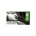 AMBALAJKAPIDA-COM HAS-PET ELDİVEN NİTRİL EXTRA KALIN SİYAH M BEDEN 50 Lİ