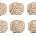 AmbaRope Jüt İpi Hasır ipi Kırnap İpi Kendir İpi Keten İpi - Süsleme Hobi El İşi Jüt ip Hasır İp (1 mm 6 Adet, metre, 100)