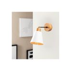 Amber LED Beyaz Metal Aplik E27 Duvar Lambası 14x25x25 cm Oturma Odası Aydınlatma, Beyaz-618