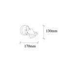 Amber LED Eskitme Metal Aplik E27 Duvar Lambası 12x17x13 cm Yatak Odası ve Salon Aydınlatma, Bej-444