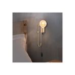 Amber LED Gold Kaplama Metal Aplik E27 Uyumlu 9x15x30 cm Oturma Odası Duvar Lambası, Altın-3662