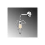 Amber LED Krom Kaplama Metal Aplik E27 Duvar Lambası 20x37x43 cm Oturma Odası Aydınlatma, Gümüş-6302