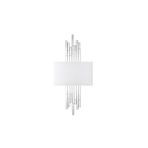 Amber LED Krom Metal Aplik Duvar Lambası 10x21x16 cm E27 Yatak Odası ve Oturma Odası Aydınlatma, Gümüş-15121